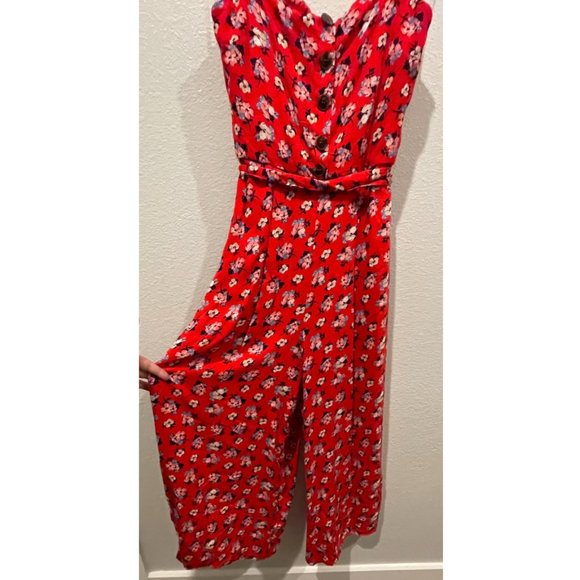 MI AMI Floral Red Jumpsuit - Picture 4 of 5
